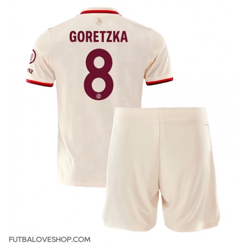 Dres Bayern Munich Leon Goretzka #8 Tretina pre deti 2024-25 Krátky Rukáv (+ trenírky)